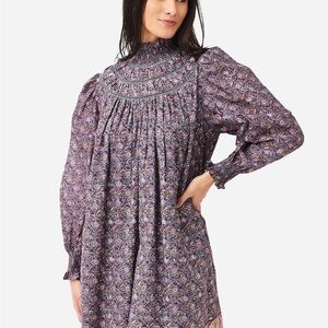 Hunter Bell Falling Leaves Floral Long Sleeve Dress